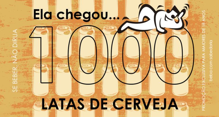ela chegou 100 latas de cerveja